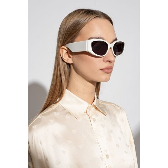 BALENCIAGA Max Sunglasses in Ivory New with Case Womens BB0258S-003 Sunnies - Picture 14 of 16
